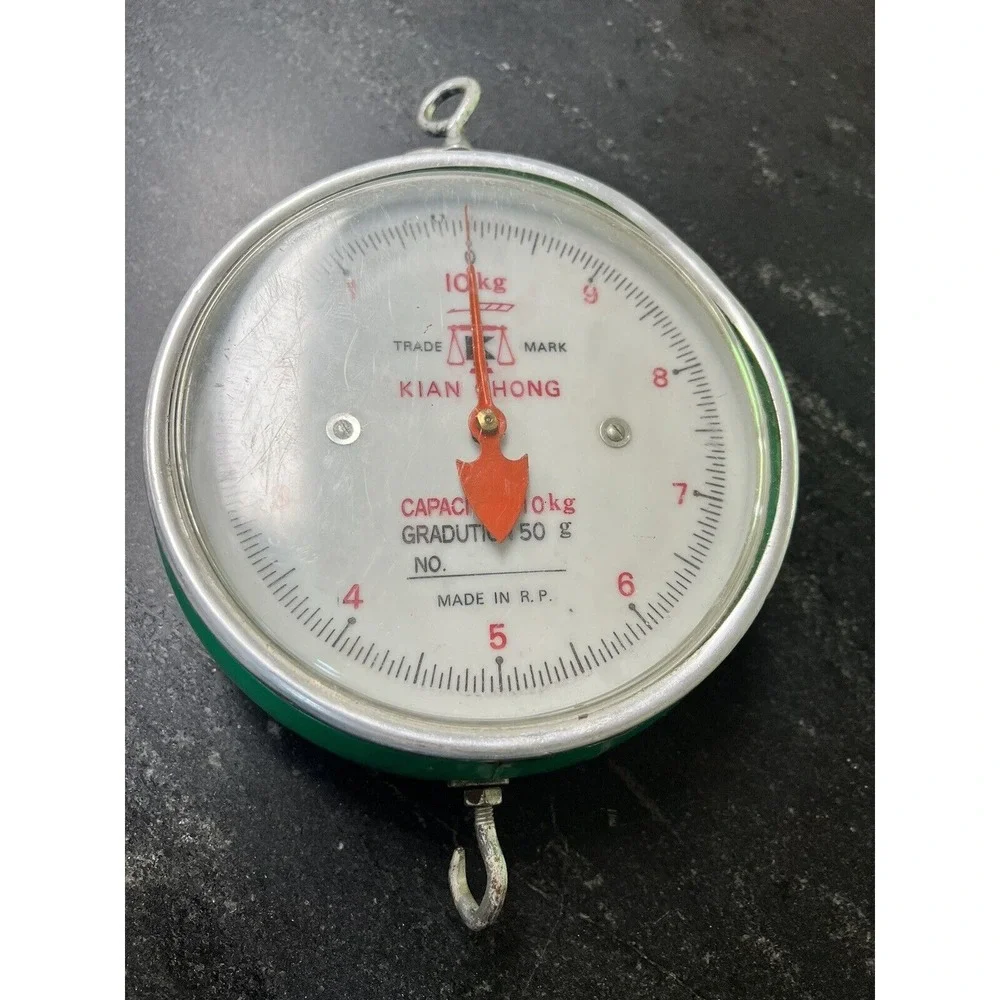 Hanging Dial 10kg Spring Weighing Scale Green‎ Made In Philippines